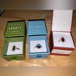 Ryze Born To Shine Birthday Collection Sterling Rings Size 8